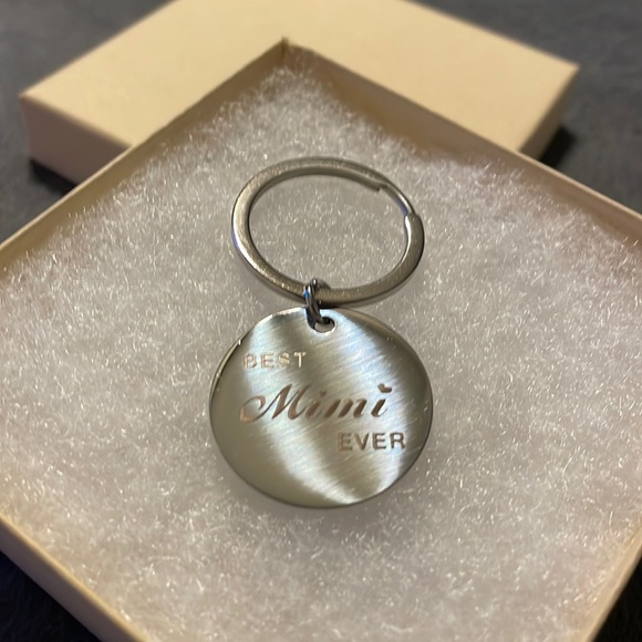 Stainless Steel Bag Charm Keychain “Best Mimi Ever” Love for Grandmother! - Picture 3 of 4